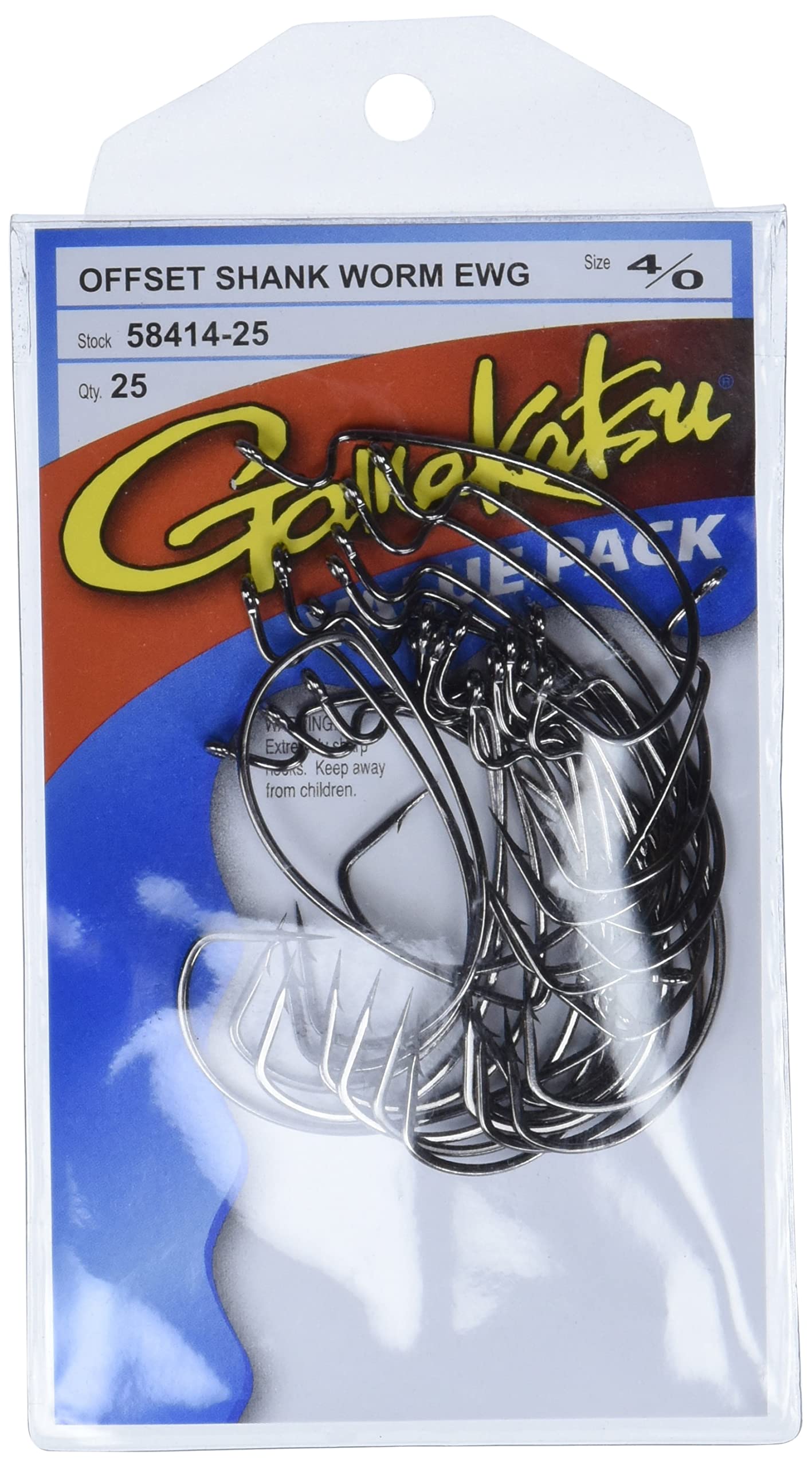 Gamakatsu 25 Pack EWG Offset Worm Hook - Image 4